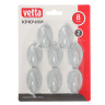 Крючки самоклеящиеся тм VETTA, пластик, 2 цвета, 8шт
