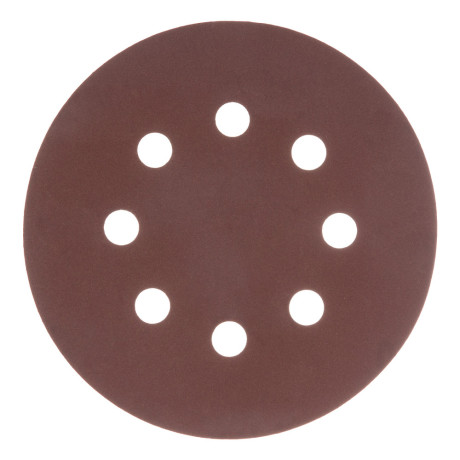 Круг абразивный на ворсовой подложке под "липучку", перфорированный, P 320, 125 мм, 5 шт Matrix