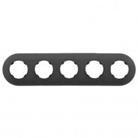 Bylectrica РЕТРО ПРОВАНС круг Рамка СУ 5 мест. (ЮЛИГ.735212.505 черный графит)