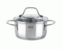 Кастрюля нерж сталь с крышкой Элиас 1,5л, стенки 0,6мм, индукция TR-11081 Taller