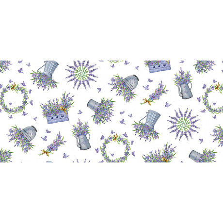 Клеенка н/о 135*20  ПЕРФЕКТ 624/0 (Лаванда) Тверь