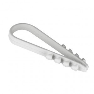 EKF дюбель-хомут нейлон белый d19х25мм (кругл. кабель) (уп. 50шт, цена за уп) plc-ncs50-19x25w