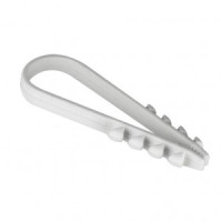 EKF дюбель-хомут нейлон белый d19х25мм (кругл. кабель) (уп. 50шт, цена за уп) plc-ncs50-19x25w