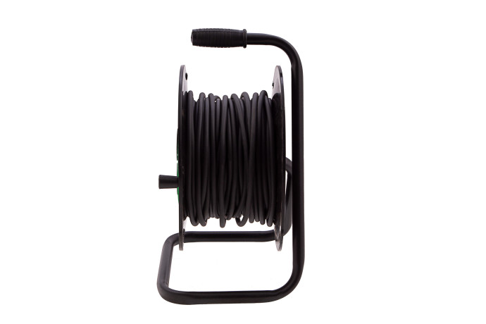 Удлинитель силовой 30 м, 16А, тип УХ10, ПВС, на кабельной катушке, 4 розетки без заземления Сибртех