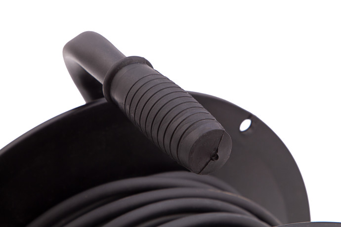 Удлинитель силовой 30 м, 16А, тип УХ10, ПВС, на кабельной катушке, 4 розетки без заземления Сибртех