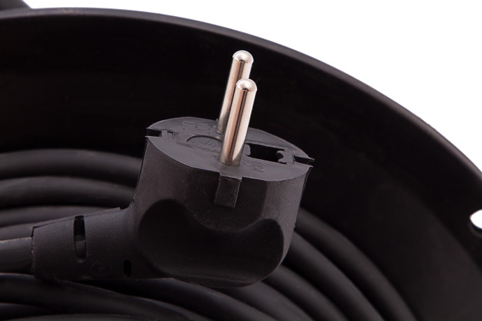 Удлинитель силовой 30 м, 16А, тип УХ10, ПВС, на кабельной катушке, 4 розетки без заземления Сибртех