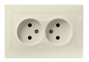 Smartbuy Венера роз. СУ 2-местная без заземления 10А бежевая,  (SBE-01i-10-S2-N-c)