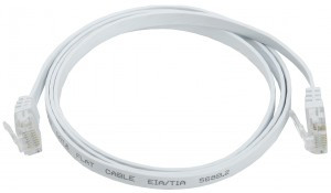 ITK коммутац. шнур (патч-корд) плоский кат.6 UTP 5м белый PC08-C06U-5M-FL