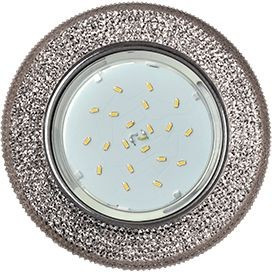 Ecola GX53 H4 LD7069 св-к Круг "Модерн" подсветка 4K Тонированный/Хром 35x125 FY53CMEFB (10!)