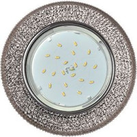 Ecola GX53 H4 LD7069 св-к Круг &quot;Модерн&quot; подсветка 4K Тонированный/Хром 35x125 FY53CMEFB (10!)