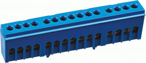 Navigator шина нул. в изоляц. на DIN 6х9мм 15 отв. NBB-I69-15KD/G (уп. 10 шт. цена за 1 шт.)10!71185