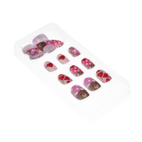 ЮНИLOOK Набор накладных самоклеящихся ногтей, детский, 24шт, 6 дизайнов