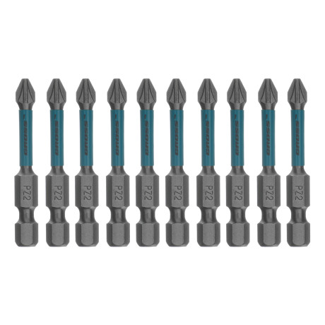 Набор бит торсионных PZ2x50 мм, для ударных шуруповертов, отрывн., 10 шт Gross