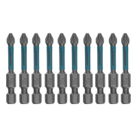 Набор бит торсионных PZ2x50 мм, для ударных шуруповертов, отрывн., 10 шт Gross