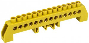 IEK шина PE "земля" в комб DIN-изол"Стойка" ШНИ-8х12-14-КС-Ж