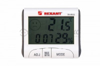 Термогигрометр комнатный с часами и функцией будильника REXANT, 70-0511