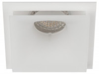 ЭРА MR16 GU5.3 KL102 WH св-к встр. 82х82х51(врез. d73мм) белый алюм/пласт 3292
