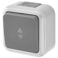 Bylectrica ПРАЛЕСКА АКВА выкл. ОУ 1 кл. 6A (проход.) серый, пластик, IP54 А6 10-868(03)