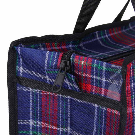 Сумка хозяйственная тм VETTA Шотландка, 35x40x15см, 21л, до 8кг, полипропилен, 3 цвета