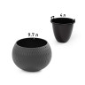 Кашпо "Жемчужина" 4л ГРАФИТ БШ8916 х4