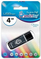 Флеш-диск (флэшка) USB 4Gb SmartBuy Glossy Black (SB4GBGS-K)