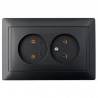 Bylectrica СТИЛЬ Роз. 2-местн. СУ черный графит, (РС16-307 черный графит)