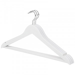 Вешалка-плечики 45см, дерево с перекладиной, 3 шт/уп, белый 311387 Рыжий кот