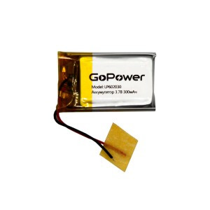 Ак-р Li-Pol GoPower LP602030 PK1 3.7V 300mAh