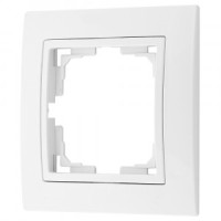 Bylectrica УЮТ рамка 1 мест. (с несъемной декор. рамкой), белый, (ЮЛИГ.735212.275-40)