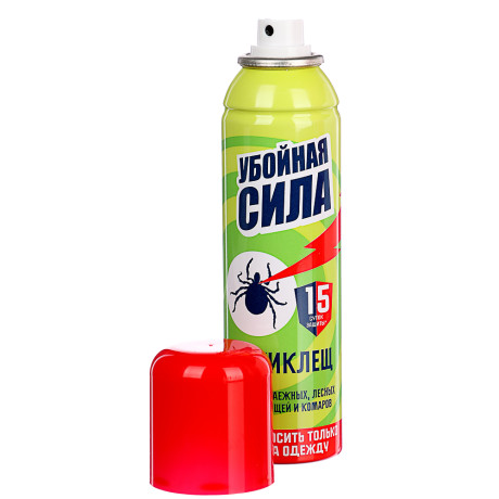 Средство акарицидно-репеллентное "Убойная сила Антиклещ" от клещей и комаров 150см3, арт.06008