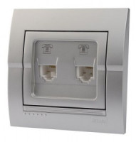 Lezard DERIY роз. СУ 2 мест. телеф. евро металлик серый