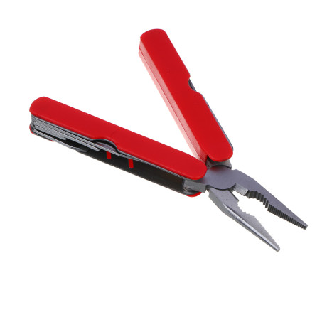 Мультитул многофункциональный тм ЕРМАК, 11 функций, нержавеющая сталь, 10 см, красн.