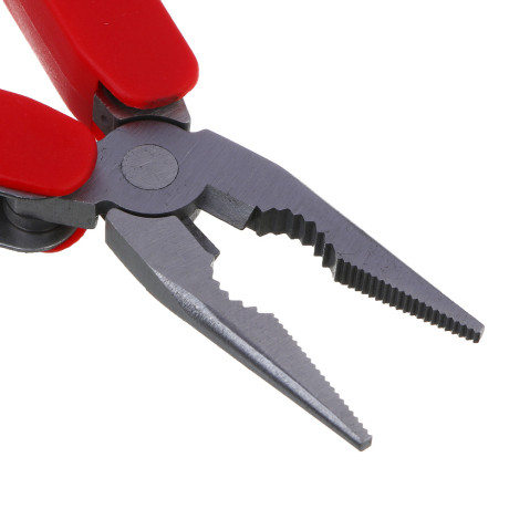 Мультитул многофункциональный тм ЕРМАК, 11 функций, нержавеющая сталь, 10 см, красн.