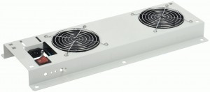 ITK Вентиляторная панель c выключателем 2 вентил. блока, разъем IEC320 C14 без шнура, серая