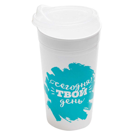 Стакан с крышкой 0,5л Цитата бир СТК-2394 ВМС х10