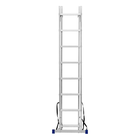 Лестница, 2 х 8 ступеней, алюминиевая, двухсекционная, Сибртех