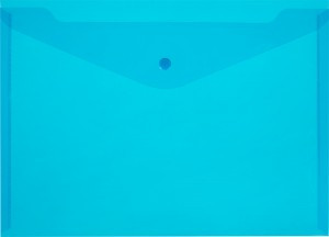 Папка-конверт на кнопке 180 Элементари, син.10шт/уп 1026495