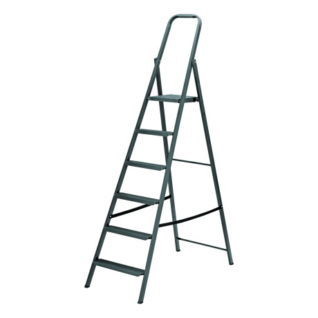 Стремянка 6 ступеней, компактная, стальная Сибртех