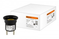 TDM Переходник вилка-E27 карболитовый, черный (20!) SQ0335-1008