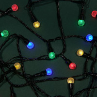 СНОУ БУМ Гирлянда эл. вьюн с насад. &quot;Шарики&quot;, 10м, 80LED, мульти, 8 режимов, ПВХ черный, 220В