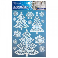 Наклейка интерьерная новогодняя "Елочки" Волшебная страна