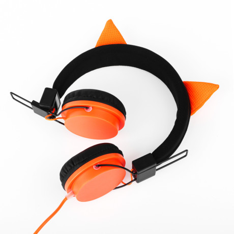 BY Наушники проводные накладные Ушки, динамики 40мм, кабель 1.2M, 32Ом