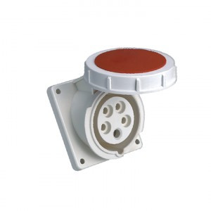 EKF PROxima розетка силовая CEE (разъем) стационарная внутренняя угловая 4352 3Р+РЕ+N 63А 380В IP67