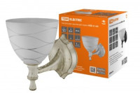 TDM св-к бра НББ 21-60-1411 УХЛ4 (белый под золото плафон конус &quot;линии&quot; стекло) SQ0370-0205