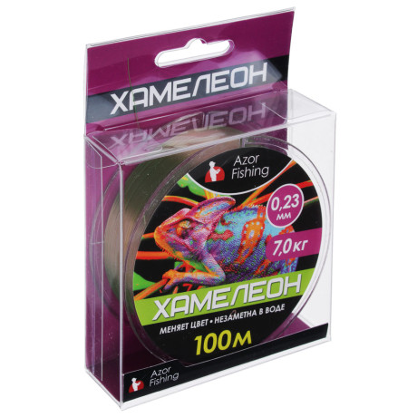 AZOR FISHING Леска "Хамелеон", нейлон, 100м, 0,23мм, 7,0кг