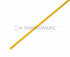 REXANT термоусадка трубка ТУТ 3/1.5 мм 1м  желтая, цена за шт (50!), 20-3002