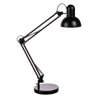 BY Светильник настольный Лунд Е27,60Вт,230В,85см, струбцина,подставка,каб.140см,металл,черный