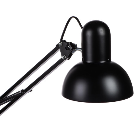BY Светильник настольный Лунд Е27,60Вт,230В,85см, струбцина,подставка,каб.140см,металл,черный