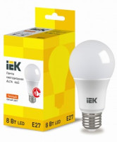 IEK ЛОН A60 E27 8W(720lm) 3000K 2K 110х60 матов. ALFA LLA-A60-8-230-30-E27