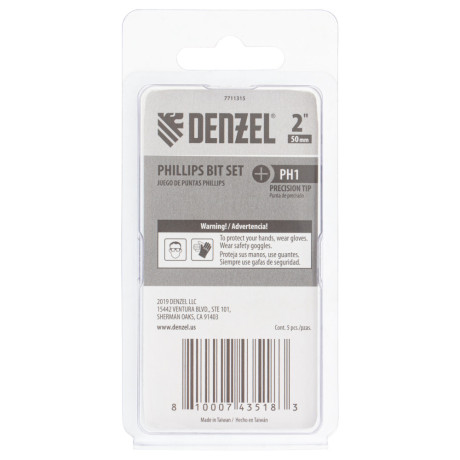 Бита PH1x50, 5 шт. Denzel